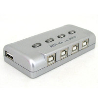 Coms USB 공유기 4:1 / USB 2.0 선택기 / 수동 스위치 및 프로그램 전환 방식