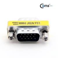 Coms 모니터 젠더 15Pin VGA 연장 D-SUB RGB 3열 GOLD Metal VGA M to VGA M