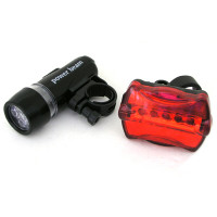 Coms 자전거 헤드 램프 & 후면 안전 점멸등 세트), 후미등, 후방 부착, LED 램프 라이트