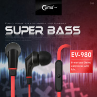 Coms 이어폰 (EV-986) , 4극(마이크지원/볼륨컨트롤)
