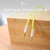 Coms 스테레오 케이블 1M AUX 3극 Stereo 3.5 M/M 플랫 Flat Yellow