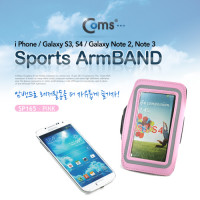 Coms 스마트폰 암밴드/Blister 포장, 갤4용/핑크, 스포츠, 레저, 등산, 일상