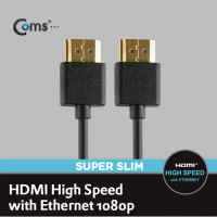 Coms HDMI 케이블(V1.4/초슬림)1.5M 고급/검정 / 24K 금도금 / 4K2K