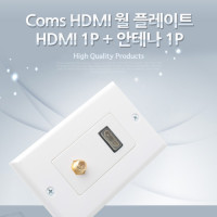 Coms 월 플레이트(HDMI/RF 안테나), Wall Plate