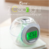 Coms 시계, 7 color light / 6 sound/디지털, 디자인 인테리어 시계 소품, 알람, 가정용 사무용, LED 램프(랜턴), 컬러조명