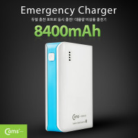 Coms 보조 배터리 / 비상 충전기(8400mAh),삼성 SDI 배터리사용,Blue 스마트폰 태블릿