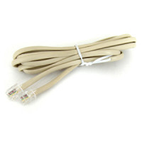Coms TEL CABLE/전화선 케이블 2M (6P2C) 아이보리/검정