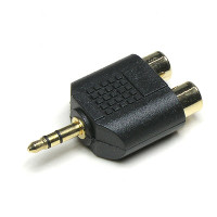 Coms 스테레오 RCA 젠더 Y형 3.5mm 스테레오 to 2RCA F