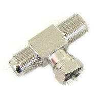 Coms 안테나 젠더 RF (F)x2 / RF (M) T형 커넥터 컨넥터