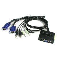 LevelOne USB KVM 스위치 - 2Port/ 오디오 포트