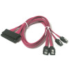 Coms SAS/SATA 하드(HDD) 케이블 50Cm - SAS 32P/SATA150 x 4선