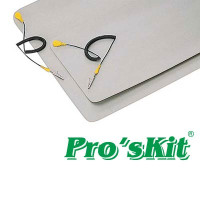 Prokit 작업용 매트/정전기 방지/ (50x60cm) / 그라운드 와이어 / 접지코드 케이블 / 절연 / 정전기 어스 패드
