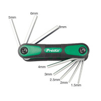 Prokit 육각 드라이버 - 렌치 세트 타입 / 8가지 타입 / 접이식 휴대용 / 일체형 멀티