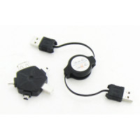 Coms USB 멀티 케이블 자동감김 커넥터 콤보 USB B, USB 5P, USB 4P, USB 4P(F)