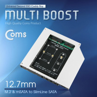 Coms 노트북용 멀티부스트 12.5mm M.2 NGFF SSD KEY B+M + mSATA to Slimline SATA F SATA3 지원
