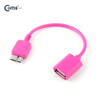 Coms USB 3.0 OTG 젠더, Pink, USB Micro B 케이블, 마이크로