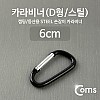 Coms 카라비너(D형/스틸), Black / 고리(걸이) / 산악, 등산, 산행, 캠핑 장비 / 잠금