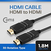 Coms HDMI 회전형 케이블 1.8M v1.4 금도금 4K2K UHD