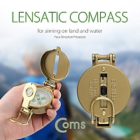 Coms 나침반 거리측정 Metal Compass 야간활동 등산 레저 캠핑 낚시