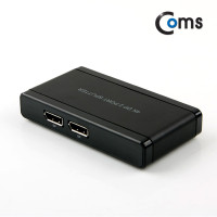 Coms 디스플레이포트 분배기 1 to 2, DP 1.2 4K2K@60Hz UHD, 확장 복제 기능 지원, DisplayPort