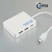 Coms USB 3.1(Type C) 카드리더기, USB 2Port/MicroSD/SD/SD/MS