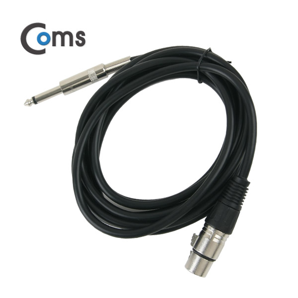 Coms XLR 캐논 변환 케이블 모노 Mono 6.35 M/3P Mic Canon F 3M