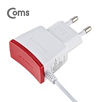 Coms G POWER 가정용 5V/2A 충전기 (케이블 일체형) / 마이크로 5핀(Micro 5Pin) / 1.2M/화이트 스마트폰 태블릿