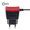 Coms G POWER 가정용 5V/2A 충전기 (케이블 일체형) / USB 3.1 (Type C) C타입 / 1.2M/블랙 스마트폰 태블릿