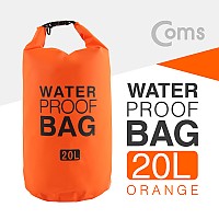 Coms 방수 포켓 20L, Orange, 워터프루프 가방, 활동, 레저, 스포츠