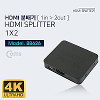 Coms HDMI 분배기 1:2 4K@30Hz UHD USB 전원