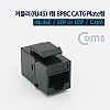 Coms 커플러(RJ45) I형 8P8C CAT6 플레이트형, Black, WALL PLATE, 월 플레이트