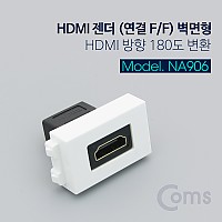 Coms HDMI 젠더 (연결 F/F) 벽면형, HDMI 방향 180도 변환