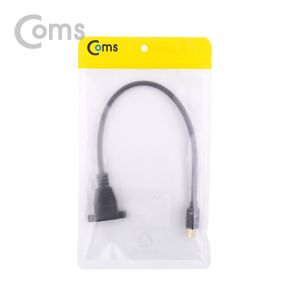 Coms 디스플레이포트 변환  젠더, DisplayPort 케이블, Mini DP(M) to DP(F) 브라켓 연결용/판넬형 30cm