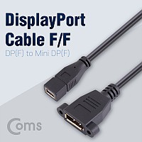 Coms 디스플레이포트 변환 젠더, DisplayPort 케이블, Mini DP(F) to DP(F) 브라켓 연결용/판넬형 30cm