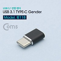 Coms USB 3.1 Type C 젠더 마이크로 5핀 to C타입 Micro 5Pin Black