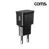 Coms G POWER 가정용 충전기, 마이크로 5핀 (Micro 5Pin, Type B), USB 1포트(1구, 1port) 5V/1.2A (Black), 스마트폰 태블릿