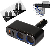 차량용 시가 소켓(S32) 2포트(2구, 2port) / 퀄컴, 플러그 일체형 / 시가잭(시거잭) / USB 2포트(2구, 2port), 자동차 소켓 멀티 분배 충전