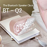 블루투스 스피커(BT-Q2) / FM라디오, 시계기능 (로즈골드)