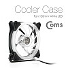 Coms 쿨러 케이스용 CASE, 120mm, White LED, Cooler, 쿨러 팬 4Pin 3Pin 4핀 3핀