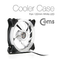 Coms 쿨러 케이스용 CASE, 120mm, White LED, Cooler, 쿨러 팬 4Pin 3Pin 4핀 3핀