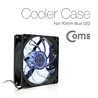 Coms 쿨러 케이스용 CASE, 90mm, Blue LED, Cooler