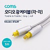 Coms 오디오 광케이블 4Ø 각/각 toslink to toslink Optical EMK 그레이 1M