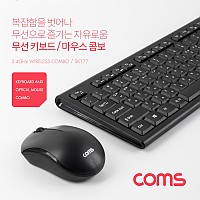Coms 2.4GHz 무선 저소음 키보드 & 무소음 마우스 콤보 세트