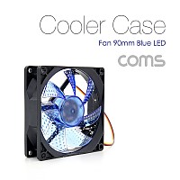 Coms 쿨러 케이스용 CASE, 90mm, Blue LED, Cooler, 쿨러 팬