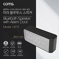 Coms 알람 블루투스 스피커, Black / 32GB SD지원, 2200mAh, 3.5mm, Aux, FM라디오