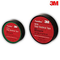 3M 전기 절연 비닐 테이프 1610, 19mm, 20M, Black, 전기공사 케이블 보수 10개입