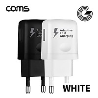 Coms G POWER 12V 5pin 초고속 가정용(QC3.0) 1구 / 화이트, 충전기 / 스마트폰, 태블릿 Micro5P 마이크로5핀