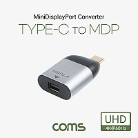 Coms USB 3.1(Type C) to 미니 디스플레이포트 컨버터, 변환젠더, C타입 to Mini DP, MDP, 4K@60Hz UHD, Mini DisplayPort