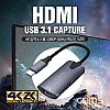 Coms HDMI to USB 3.1(Type C) 캡쳐, 4K@60Hz UHD 입력지원, 1080p@60Hz 출력(녹화), C타입, USB 3.0 5Gbps