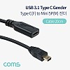 Coms USB 3.1 Type C 젠더 케이블 20cm C타입 to 미니 5핀 Mini 5Pin